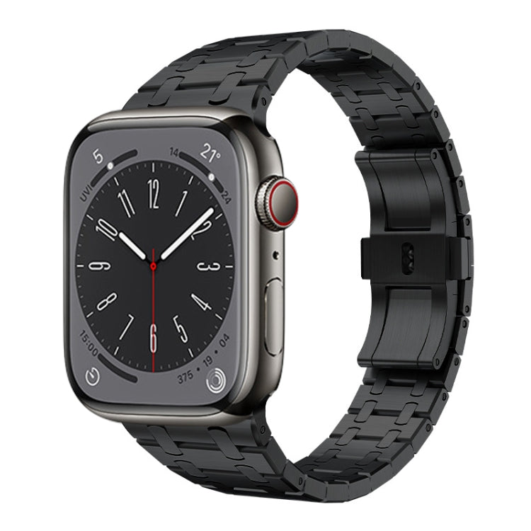 For Apple Watch Series 4 40mm PG94 Dual-link Modified Stainless Steel Watch Band(Black) by bashfashion