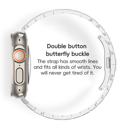 For Apple Watch Series 4 40mm PG94 Dual-link Modified Stainless Steel Watch Band(Blue) by bashfashion