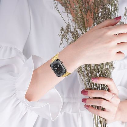 For Apple Watch Series 9 41mm PG94 Dual-link Modified Stainless Steel Watch Band(Silver) by bashfashion