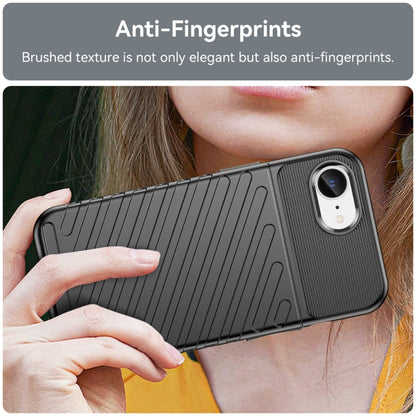 For iPhone 16e Thunderbolt Shockproof Soft TPU Phone Case(Black) by bashfashion