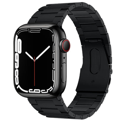For Apple Watch Series 4 40mm PG63 Three-Bead Protrusion Titanium Metal Watch Band(Black) by bashfashion