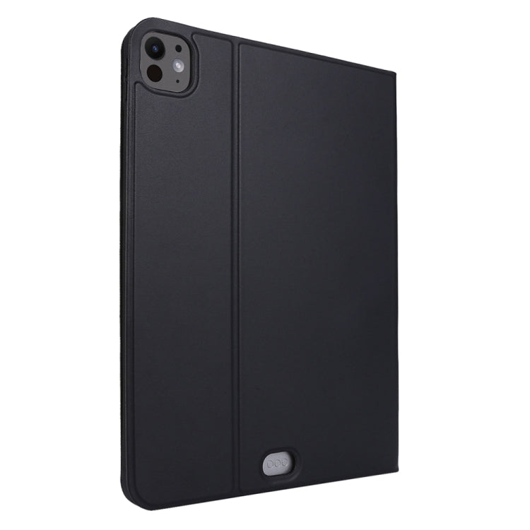 For iPad Pro 13 2025 / 2024 Stretch Voltage Plain Leather Smart Tablet Case(Black) by bashfashion
