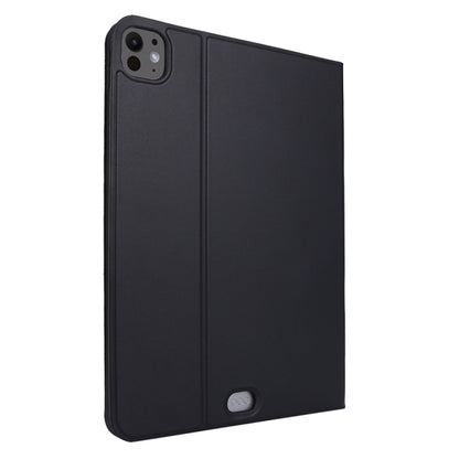 For iPad Pro 13 2025 / 2024 Stretch Voltage Plain Leather Smart Tablet Case(Black) by bashfashion