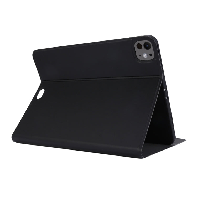 For iPad Pro 13 2025 / 2024 Stretch Voltage Plain Leather Smart Tablet Case(Black) by bashfashion