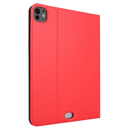 For iPad Pro 13 2025 / 2024 Stretch Voltage Plain Leather Smart Tablet Case(Red) by bashfashion