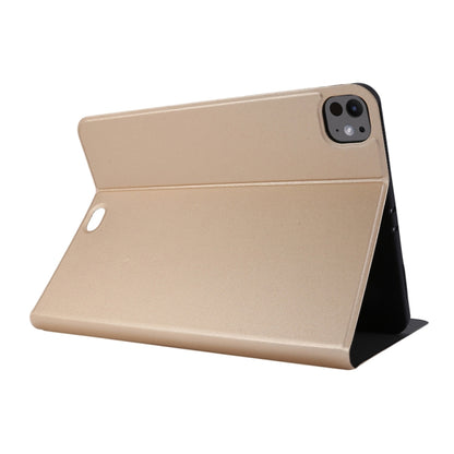 For iPad Pro 13 2025 / 2024 Stretch Voltage Plain Leather Smart Tablet Case(Gold) by bashfashion