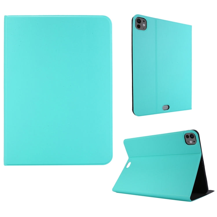 For iPad Pro 13 2025 / 2024 Stretch Voltage Plain Leather Smart Tablet Case(Green) by bashfashion