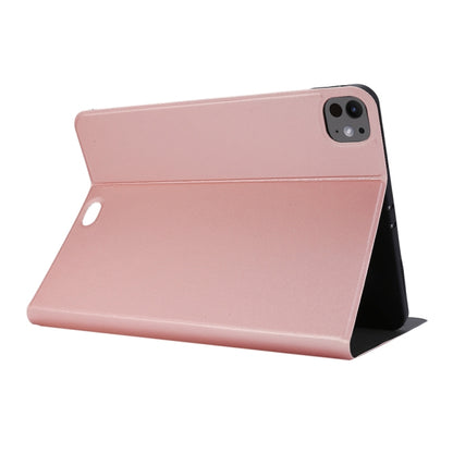 For iPad Pro 13 2025 / 2024 Stretch Voltage Plain Leather Smart Tablet Case(Rose Gold)