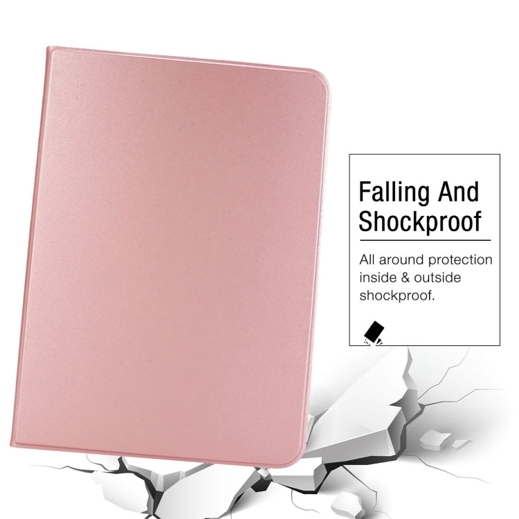 For iPad Pro 13 2025 / 2024 Stretch Voltage Plain Leather Smart Tablet Case(Rose Gold)