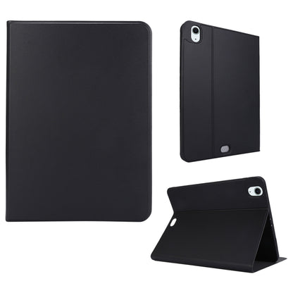 For iPad Air 13 2025 / 2024 Stretch Voltage Plain Leather Smart Tablet Case(Black) by bashfashion