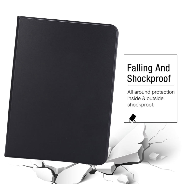 For iPad Air 13 2025 / 2024 Stretch Voltage Plain Leather Smart Tablet Case(Black) by bashfashion