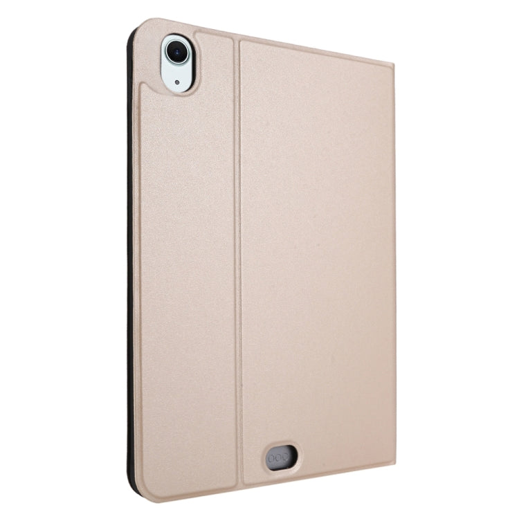 For iPad Air 13 2025 / 2024 Stretch Voltage Plain Leather Smart Tablet Case(Gold) by bashfashion