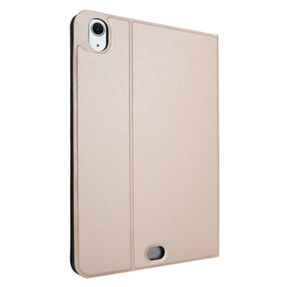 For iPad Air 13 2025 / 2024 Stretch Voltage Plain Leather Smart Tablet Case(Gold) by bashfashion