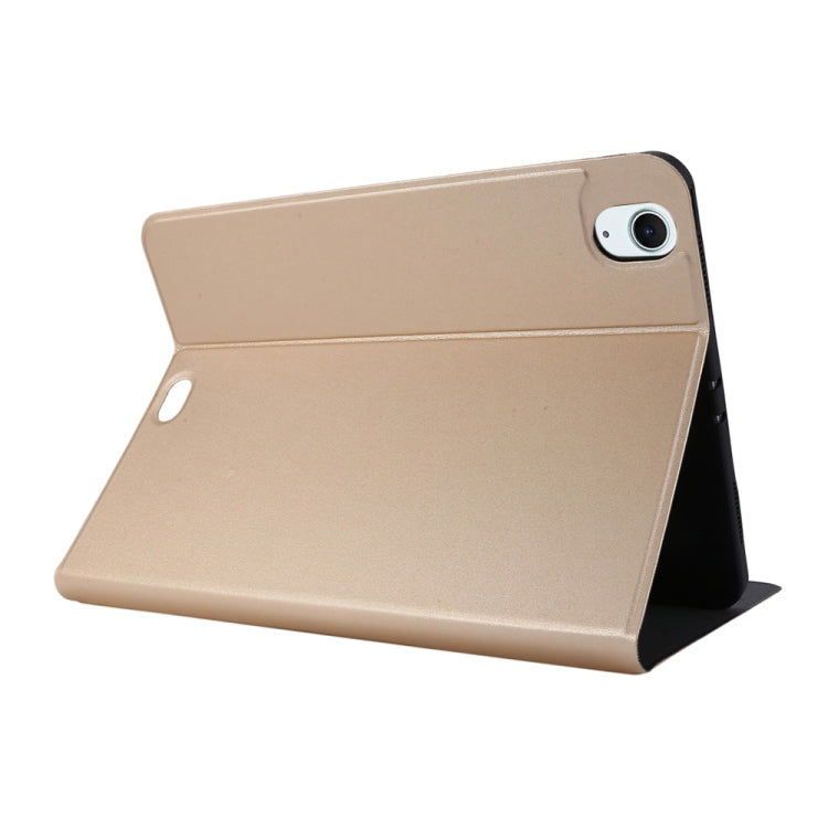 For iPad Air 13 2025 / 2024 Stretch Voltage Plain Leather Smart Tablet Case(Gold) by bashfashion
