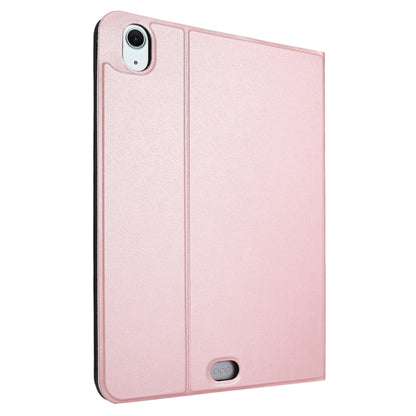 For iPad Air 13 2025 / 2024 Stretch Voltage Plain Leather Smart Tablet Case(Rose Gold) by bashfashion