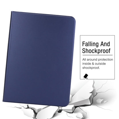 For iPad Air 13 2025 / 2024 Stretch Voltage Plain Leather Smart Tablet Case(Dark Blue) by bashfashion