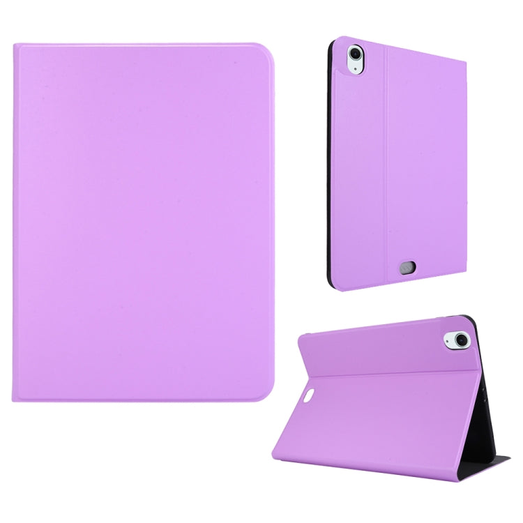 For iPad Air 13 2025 / 2024 Stretch Voltage Plain Leather Smart Tablet Case(Purple) by bashfashion
