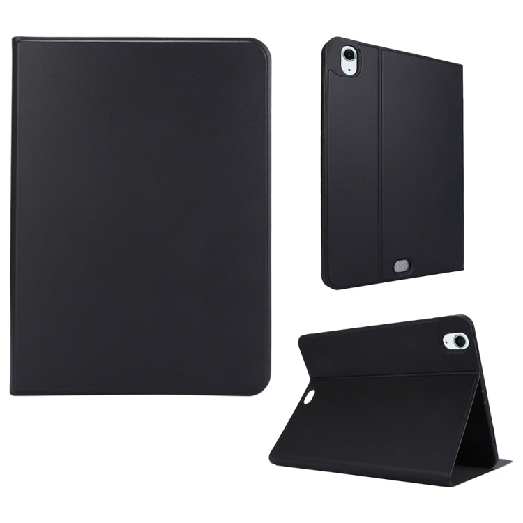 For iPad Air 11 2025 / 2024 Stretch Voltage Plain Leather Smart Tablet Case(Black) by bashfashion