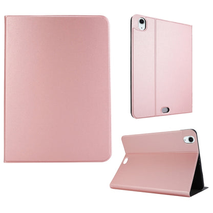 For iPad Air 11 2025 / 2024 Stretch Voltage Plain Leather Smart Tablet Case(Rose Gold) by bashfashion