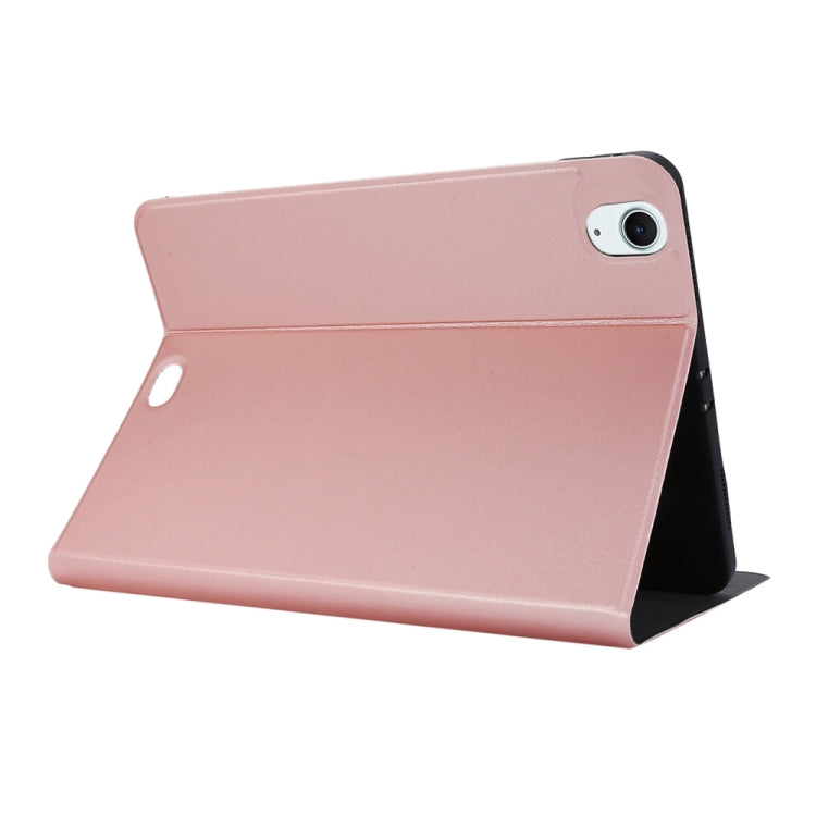 For iPad Air 11 2025 / 2024 Stretch Voltage Plain Leather Smart Tablet Case(Rose Gold) by bashfashion