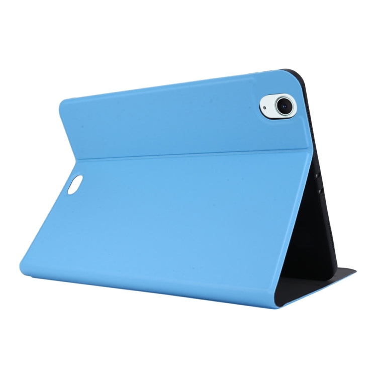 For iPad Air 11 2025 / 2024 Stretch Voltage Plain Leather Smart Tablet Case(Light Blue) by bashfashion