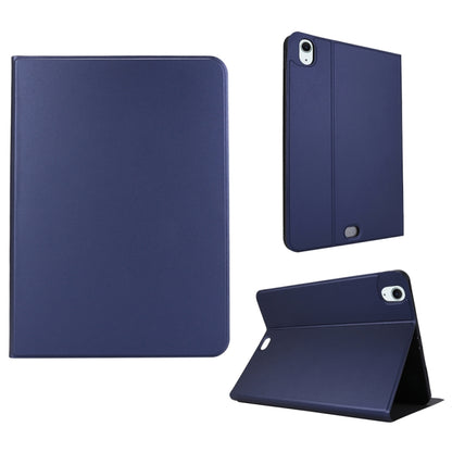 For iPad Air 11 2025 / 2024 Stretch Voltage Plain Leather Smart Tablet Case(Dark Blue) by bashfashion