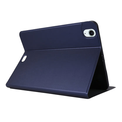 For iPad Air 11 2025 / 2024 Stretch Voltage Plain Leather Smart Tablet Case(Dark Blue) by bashfashion