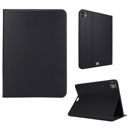 For iPad Pro 11 2025 / 2024 Stretch Voltage Plain Leather Smart Tablet Case(Black) by bashfashion