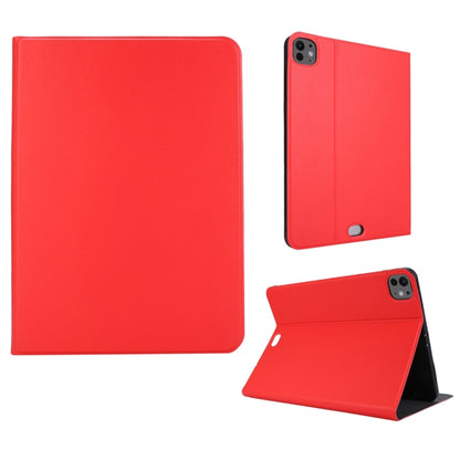 For iPad Pro 11 2025 / 2024 Stretch Voltage Plain Leather Smart Tablet Case(Red) by bashfashion