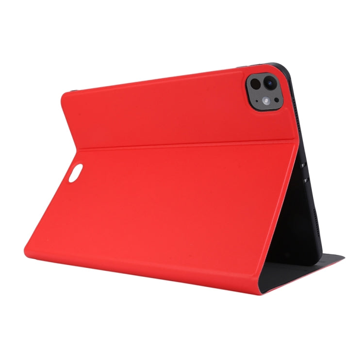 For iPad Pro 11 2025 / 2024 Stretch Voltage Plain Leather Smart Tablet Case(Red) by bashfashion