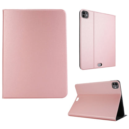 For iPad Pro 11 2025 / 2024 Stretch Voltage Plain Leather Smart Tablet Case(Rose Gold) by bashfashion
