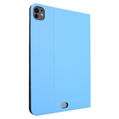 For iPad Pro 11 2025 / 2024 Stretch Voltage Plain Leather Smart Tablet Case(Light Blue) by bashfashion