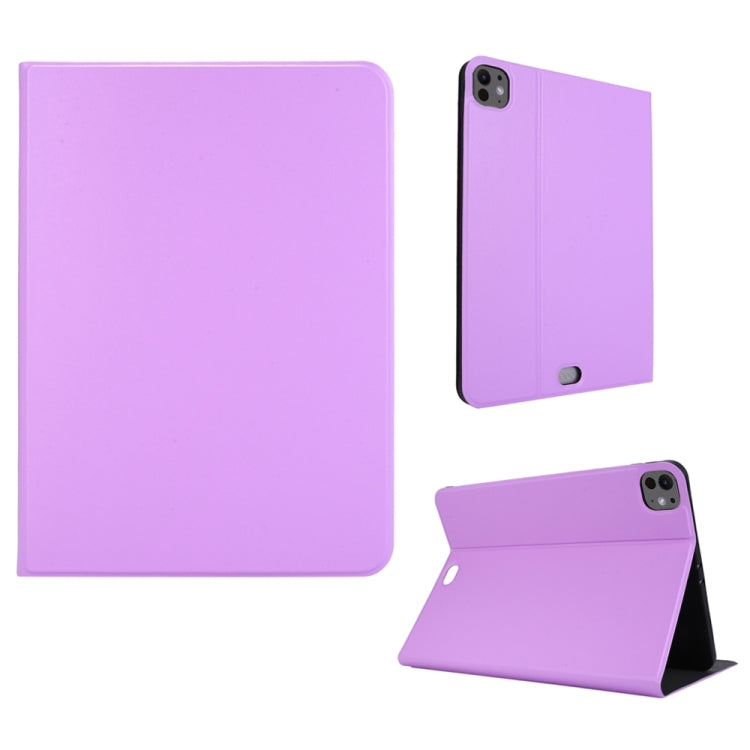 For iPad Pro 11 2025 / 2024 Stretch Voltage Plain Leather Smart Tablet Case(Purple) by bashfashion