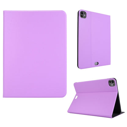 For iPad Pro 11 2025 / 2024 Stretch Voltage Plain Leather Smart Tablet Case(Purple) by bashfashion