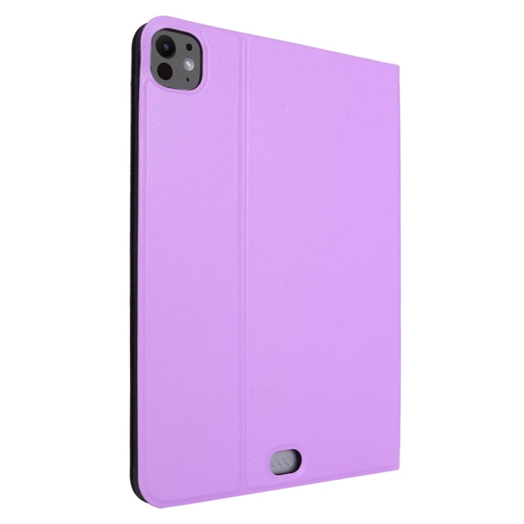 For iPad Pro 11 2025 / 2024 Stretch Voltage Plain Leather Smart Tablet Case(Purple) by bashfashion