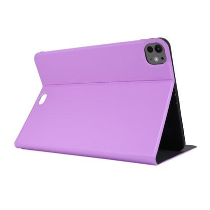 For iPad Pro 11 2025 / 2024 Stretch Voltage Plain Leather Smart Tablet Case(Purple) by bashfashion