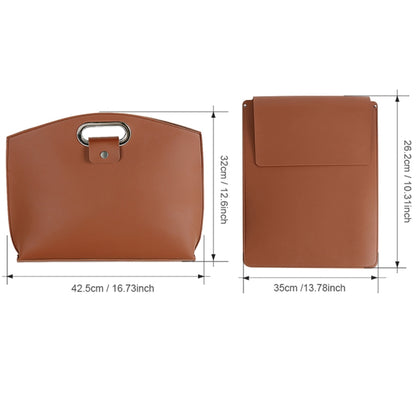 Waterproof PU Laptop Handbag Inner Bag for 12-14 inch Laptop(Brown) by bashfashion