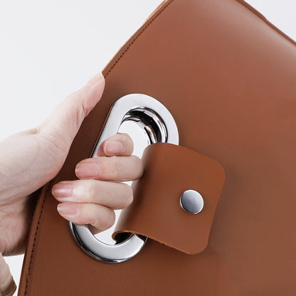 Waterproof PU Laptop Handbag Inner Bag for 12-14 inch Laptop(Brown) by bashfashion