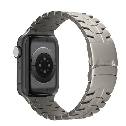 For Apple Watch SE 2023 40mm Double Lock Buckle Turtle Titanium Steel Watch Band(Titanium) by bashfashion
