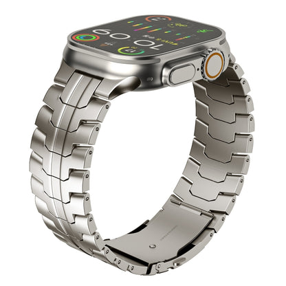 For Apple Watch SE 2023 40mm Double Lock Buckle Turtle Titanium Steel Watch Band(Titanium) by bashfashion