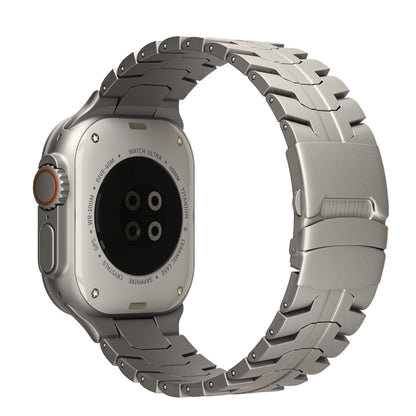 For Apple Watch Ultra 2 49mm Double Lock Buckle Turtle Titanium Steel Watch Band(Titanium) by bashfashion