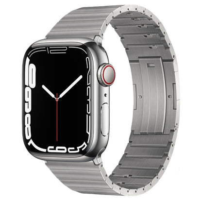 For Apple Watch Series 6 40mm PG65 Single Bead Bamboo Joint Spring Bars Titanium Metal Watch Band(Silver) by bashfashion