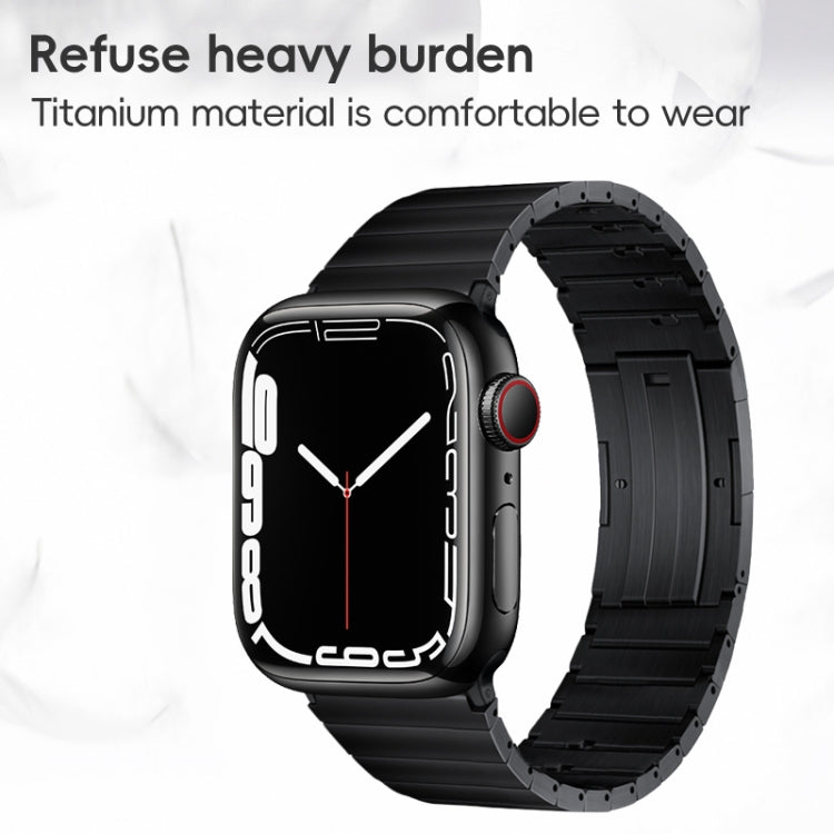 For Apple Watch Series 7 41mm PG65 Single Bead Bamboo Joint Spring Bars Titanium Metal Watch Band(Silver) by bashfashion