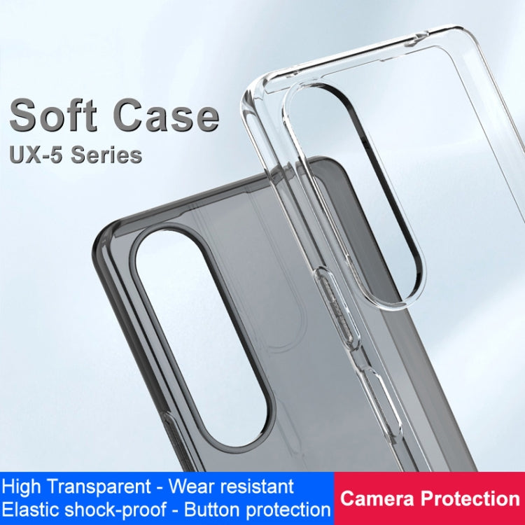 For Sony Xperia 1 VI IMAK UX-5 Series TPU Phone Case(Transparent Black) by imak