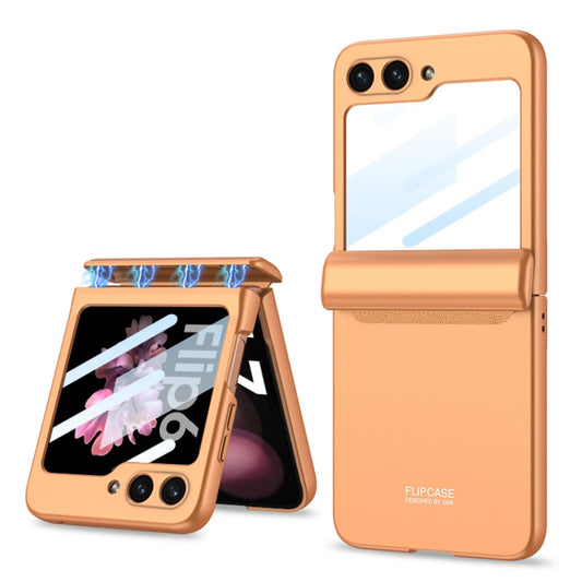 For Samsung Galaxy Z Flip6 / Flip7 FE GKK Integrated Magnetic Full Coverage Folding Phone Case(Orange) by GKK