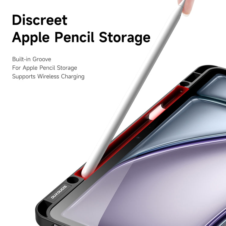 For iPad Air 13 2024 / 2025 DUX DUCIS Magi Series Smart Leather Tablet Case(Black) by DUX DUCIS