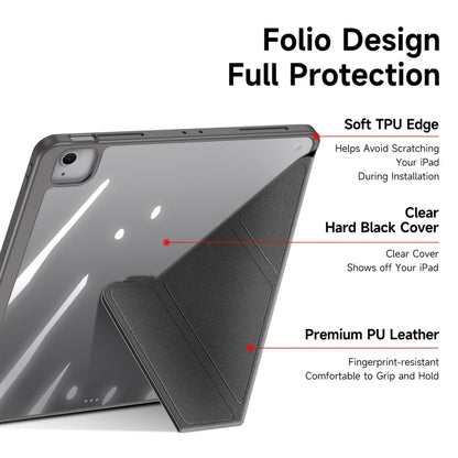 For iPad Air 13 2024 / 2025 DUX DUCIS Magi Series Smart Leather Tablet Case(Grey) by DUX DUCIS