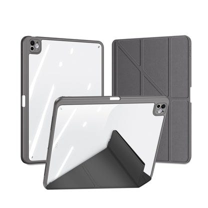 For iPad Pro 11 2025 / 2024 DUX DUCIS Magi Series Smart Leather Tablet Case(Grey) by DUX DUCIS