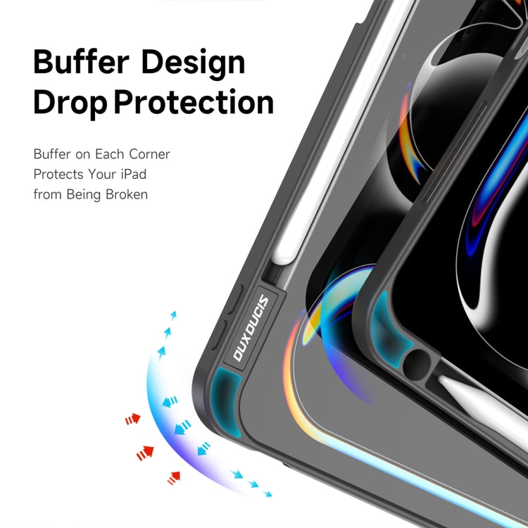 For iPad Pro 11 2025 / 2024 DUX DUCIS Magi Series Smart Leather Tablet Case(Grey) by DUX DUCIS