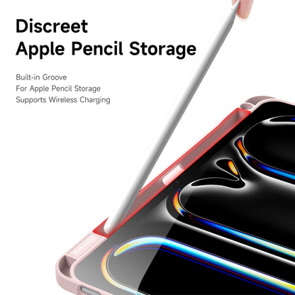 For iPad Pro 11 2025 / 2024 DUX DUCIS Magi Series Smart Leather Tablet Case(Pink) by DUX DUCIS